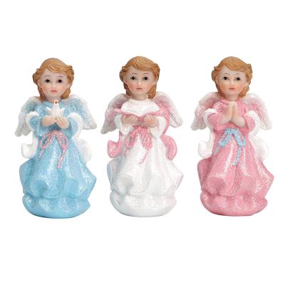 China Europe Europe Little Angel Tabletop Room Decor Ornament Bedside Table Resin Set Of 3 Pieces Of Angel Figurine Group for sale