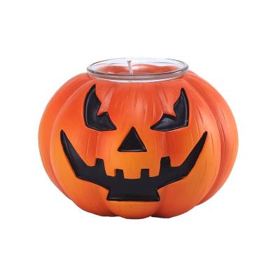 China European Europe Halloween Face Pumpkin Candlestick Candlestick Indoor Table Ornament Funny Classic Resin Halloween Decoration Gifts for sale