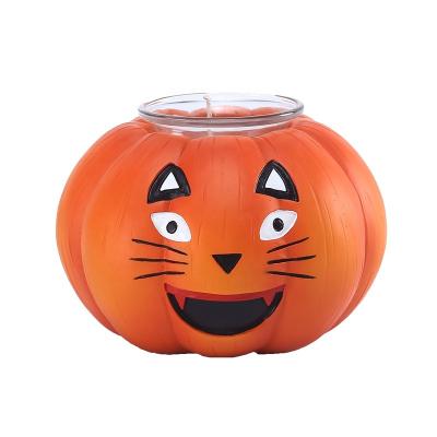 China European Europe Halloween Decoration Halloween Gifts Resin Cat Face Pumpkin Candlestick Indoor Table Ornament for sale