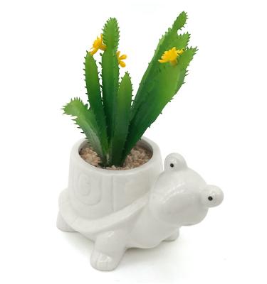 China Hot Sale Eco-friendly Custom White Sandstone Succulent 3D Snail Shaped Flower Pots Succulent Planter for sale