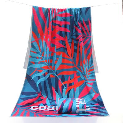 China QUICK DRY Custom Microfiber Sublimation Photos Printed Beach Towel Custom Logo for sale