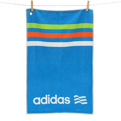 China QUICK DRY highly absorbent sublimation printed crochet golf towel with custom logo for sale