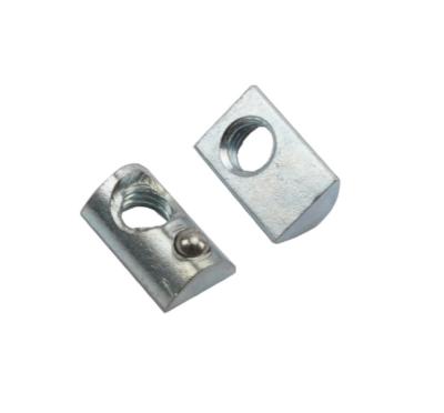 China YD.N23.012Z heavy industry small nut with spring ball steel slot 5T nut for 2020 series aluminum profile for sale