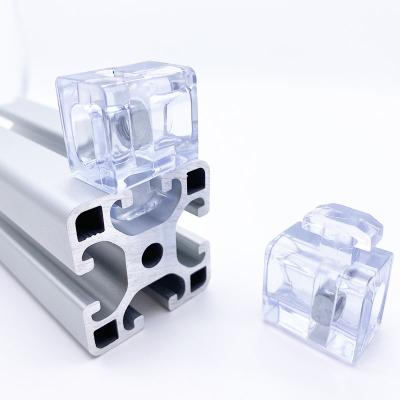 China Aluminum Profile Slot 8 Slot Transparent Spacer Block YD.T06.0X0 European Standard Connecting PVC Slot 8 10 Uniblock For Aluminum Profile for sale