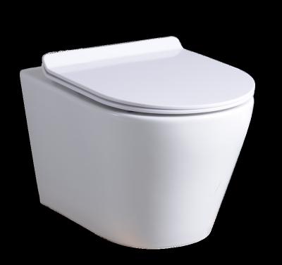 China Double-Flow JM203s 480MM Water-saving Short Wall Hung Toilet With Soft Closing Tankless Seat Cover Chinese Ceramic Toilet Chaozhou for sale