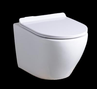 China Double-Flow JM202S Chaozhou Sanitary Ware Bathroom Flushing Fashion Ceramic Wall Mounted Rimless Design White WC Top Quality Toilet for sale