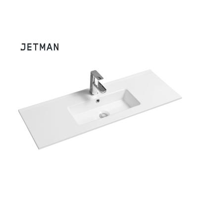 China Modern JM4024A-101Ceramic Hang Sink Parts In Bathroom Vessel Wash Hand Basin Sinks Modern Style for sale