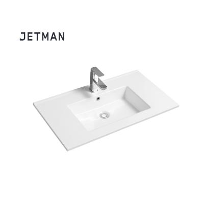 China JM4012-71 710*460*160 modern home or hotel style bathroom table top modern premium white basin for sale