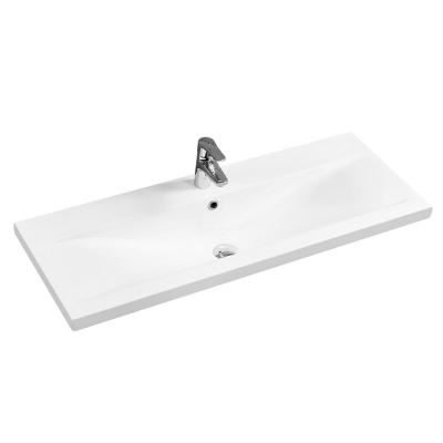 China JM5004-101 1010*390*180 Modern Modern Bathroom Basin Sanitary Ceramic Table Ware Mid Edge Basin for sale