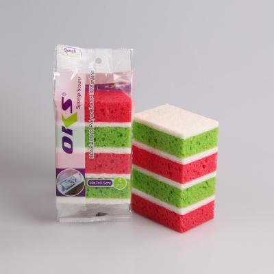 China Sustainable Sponge Scourer Dish Washing Kitchen Cleaning OKS-1735B Oks Sponge for sale