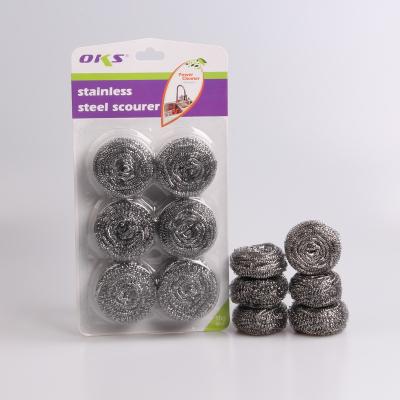 China Sustainable Kitchen Scourer Kitchen Stainless Steel Ball Kitchen Scourer Cleaning Steel Wool for sale