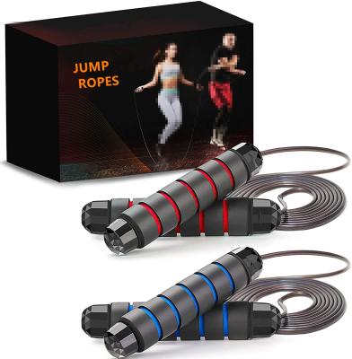 China Professional Speed ​​Jump Rope ABS Handle Heavy Weighted Jump Rope For Steel Wire And Body Ratio Of 2 Pcs Weighted Adjustable Jump Rope Set for sale