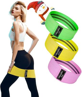 China Polyester + Latex Chat Amazon 2022 Hot Cloth Circle Resistance Loop Exercise Band Set Level 3 Working Out At Home And Gym for sale