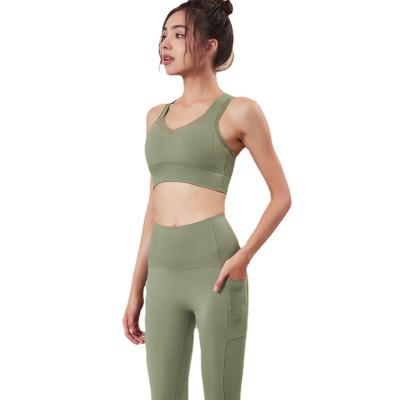 China Newest Fitness Yoga Autumn And Winter Yoga Wear 2022 High Elastic Workout /sports Set 2 Women Clothes Eco-friendly Sweat-absorbing Sports Clothes for sale