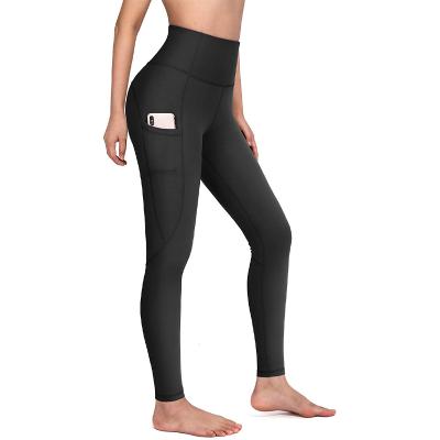 China Polyester Available Multiple Colors Free Size High Waisted Leggings Polyester Yoga Pants With Pockets for sale