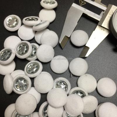 China Base Nickel Free Aluminum Metal Baseball Cap Cloth Covered Button for sale