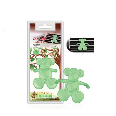 China Custom Hanging 3D Air Fresher Monkey Car Air Freshener Bulk Gifts Perfume Diffuser Duct Clip Air Purifier For Car for sale