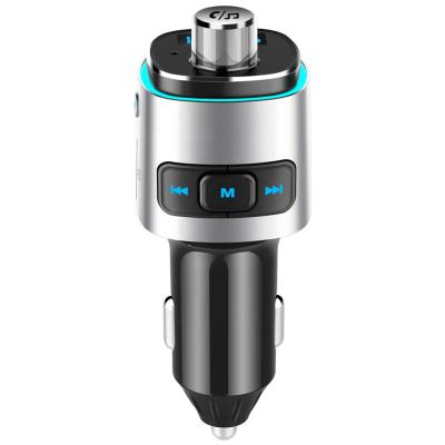 China 2021 Car MP3 In-Car Charger FM Transmitter Detachable Car Kit USB Dual Tooth Blue Tooth Mp3 Player with FM Transmitter and 3 Fast for sale