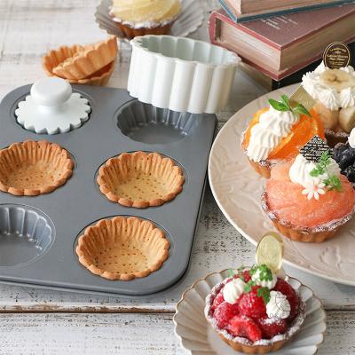 China Fruit Popular Egg Tower Mold Lace Tart Rice Boat Tart Squishy Pastry Making Tray Mold Cake Baking Pan Bake for sale