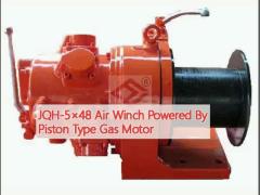 JQH-5×48 Air Winch Powered By Piston Type Gas Motor