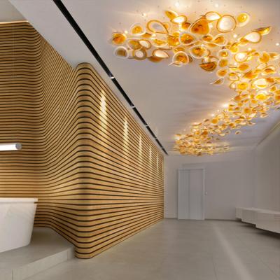 China Modern Hotel Lobby Large Stairs Chandelier Stainless Steel Customization Pendant Lighting for sale