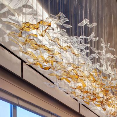 China Large K9 Crystal Glass Hanging Hotel Pendant lamp luxury sale of the modern hot modern custom decorative ceiling for sale