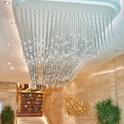 China Professional Customizable Modern Nordic Style Banquet Lobby Rain Drop Chandelier for sale