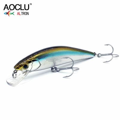 China Hot Selling 95mm ABS AOCLU Body 12.3g Plastic Flat Wobblers Jerkbait Floating and Sinking Hard Bait Minnow for Bass Freshwater Fishing for sale