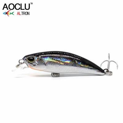 China AOCLU ABS Plastic Slow Sinking Wobbler Jerkbait 5cm 4.0g Hard Bait Small Minnow Crankbait Fishing Lures Flat Body Bass Fresh Salt Water Tackle for sale