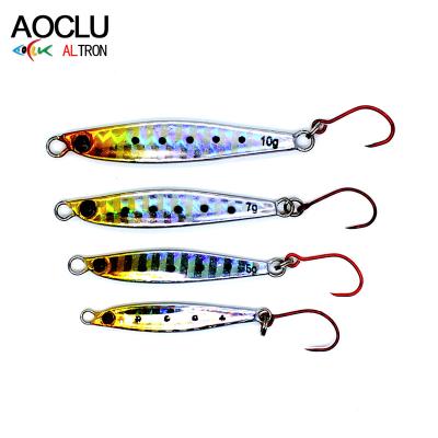 China AOCLU Small Lead Speed ​​Metal Jig 10g Strong UV Coating For Freshwater And Saltwater Mackerel Sea Stud Fishing for sale