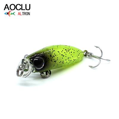 China ABS AOCLU Plastic Hot Mini Popper 35mm 2.1g Topwater Floating Hard Bait Minnow Minnow Shad Crankbait Fishing Lure For Freshwater Bass Fishing for sale