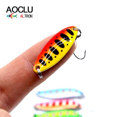 China AOCLU New Mini Metal Spoon 1.5g and 3.5g Stainless Steel with Sharp Hook Japan Quality Fishing Lure for Mackerel Bass Fishing for sale