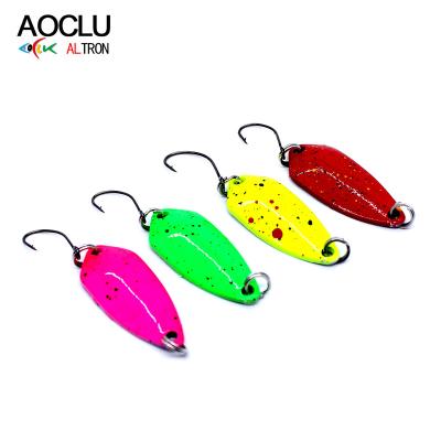 China AOCLU New Mini Metal Spoon 2.5g Stainless Steel With Sharp Hook Japan Quality Fishing Lure For Mackerel Bass Fishing for sale