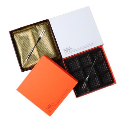 China Disposable High End Raw Chocolate Packing Box 9 Pieces DIY Handmade Single Grid Valentine's Day Making Perfect Gift Box for sale