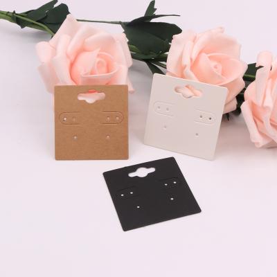 China Kraft Color Earrings Three Hole Card Plane Jewelry Packaging Card Paper for sale