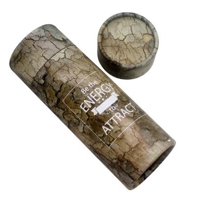 China Handmade Custom Printed Round Kraft Paper Tube Packaging For Food Packaging for sale