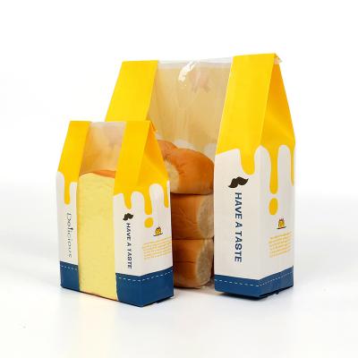 China Various Promotional Window Open Kraft Food White Liner Disposable Paper Bags for sale