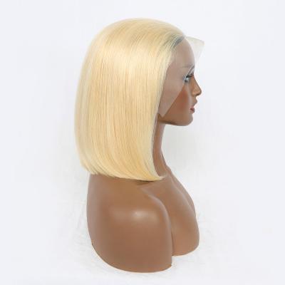 China Body Wave LTHAIR 613 Bob 13x4 Lace Front Wig 100% Human Hair T Piece Blonde Straight Hair Wig For Women Lace Closure Bob Wig for sale