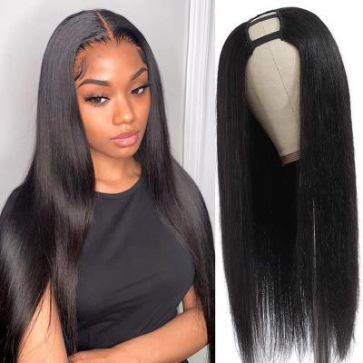 China Raw Cambodian One Hair Wigs 180% Density U Part Cuticle Aligned Hair Distributor Wholesale U Hair Piece Wigs U Part Wigs For Black Women for sale