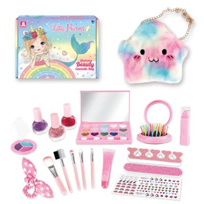 China Hot Selling Glass Bottle Children's Girls Kit Set Real Toy Makeup For Kids for sale