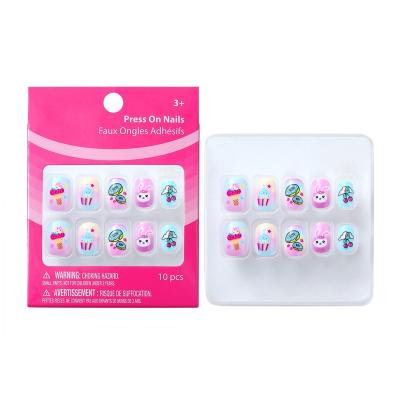 China Design kids nail color fake rabbit fruit cartoon design girl nail gift for sale