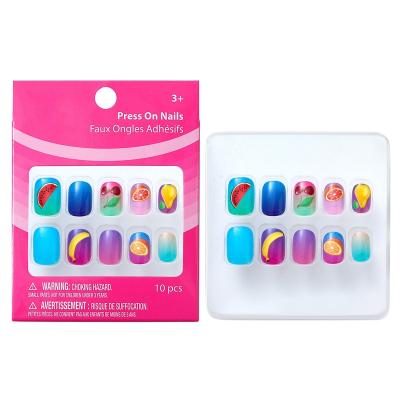 China Design High Quality Fake Nails Reusable Short Fake Nails Solid Colors Mixed for sale