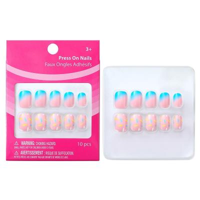 China High Quality Reusable Nail Art Set Of Latest Design Color Gradient Fake Nail Design for sale