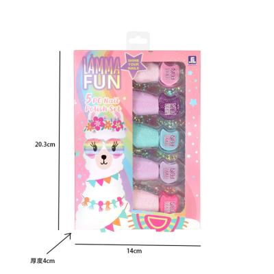 China Custom Wholesale Children's Girl's Makeup Cosmetic Set Nail Polish Glass Bottle For Kids for sale