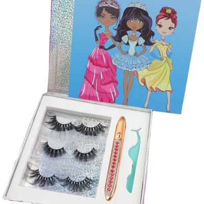 China Thick New Styles Whips Tweezers Eyeliner Glue Pen Self Adhesive Liquid Magnetic Eyelash Kit for sale