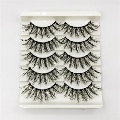 China Hot Sale 5d Real Box Eyelashes And False Round Natural Mink Lashes From Packging for sale