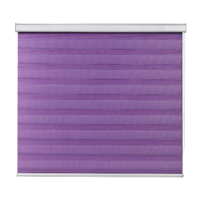 China Soft Tilt And Roll Up Sheer Purple Violet Shangri La Roller Blinds Sheer Shading Fascia Curtain Fabric for sale