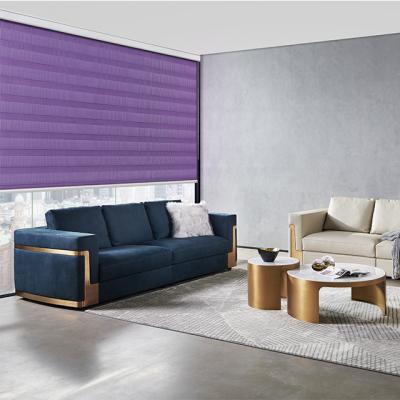 China Shangri-La Soft Triple Shades Purple Window Curtains For Living Room And Bedroom for sale