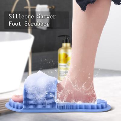 China Non-slip Foot Scrubber Silicone Bath Brush EXFOLIATE Foot Scrubber Shower Silicone Personal Foot Massage and Cleansing for sale