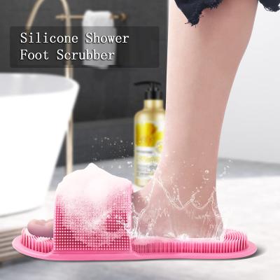 China EXFOLIATE Shower Foot Scrubber Feet Cleaner Seal Non-Slip Silicone Bath Foot Scrubber for Shower Floor Massage Exfoliating Cleaning Slip for sale